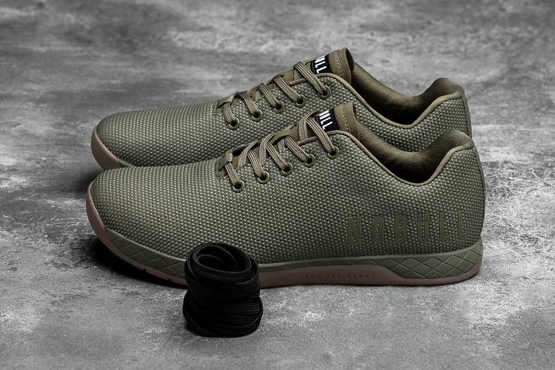 Olive Nobull Army Dark Gum Men's Trainers | CA C1198T